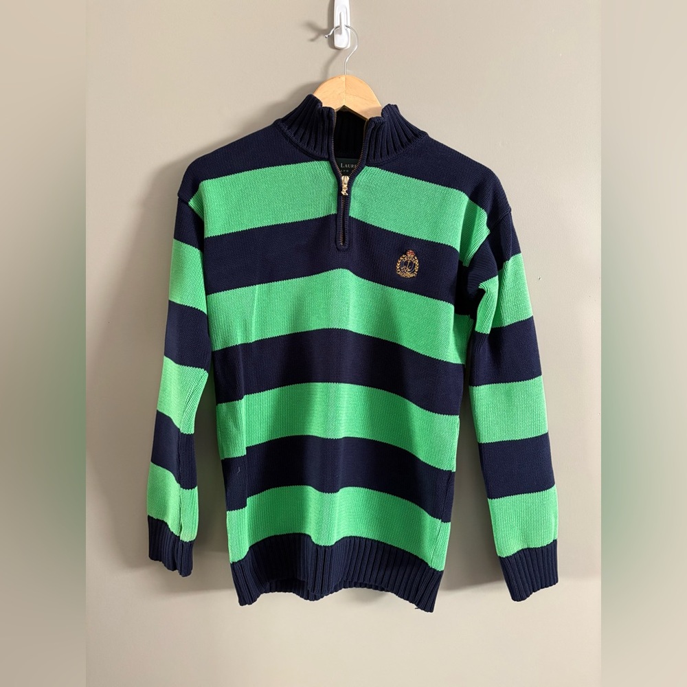 Vintage Ralph Lauren Rugby Stripe ½ Zip